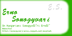 erno somogyvari business card